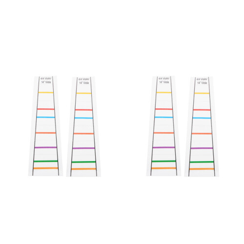 4Pcs PVC Violin Finger Guide Decals Transparent Markers for Learning