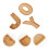 6Pièces Plateau Snack Bambou Khaki Lettre Joy Pour Réceptions 10