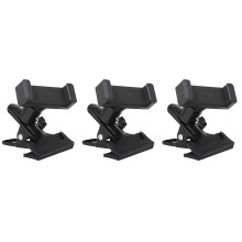 3Pcs Black Clip-on Guitar Phone Stand Mobile Holder for Live Recording