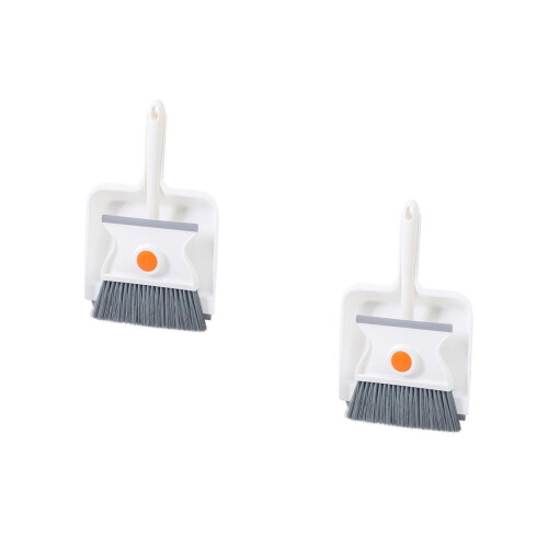 2Sets Brush and Dustpan Set Miniature Lightweight Cleaning Kit