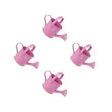 4Pcs Small Pink Galvanized Watering Cans for Bonsai and Succulents