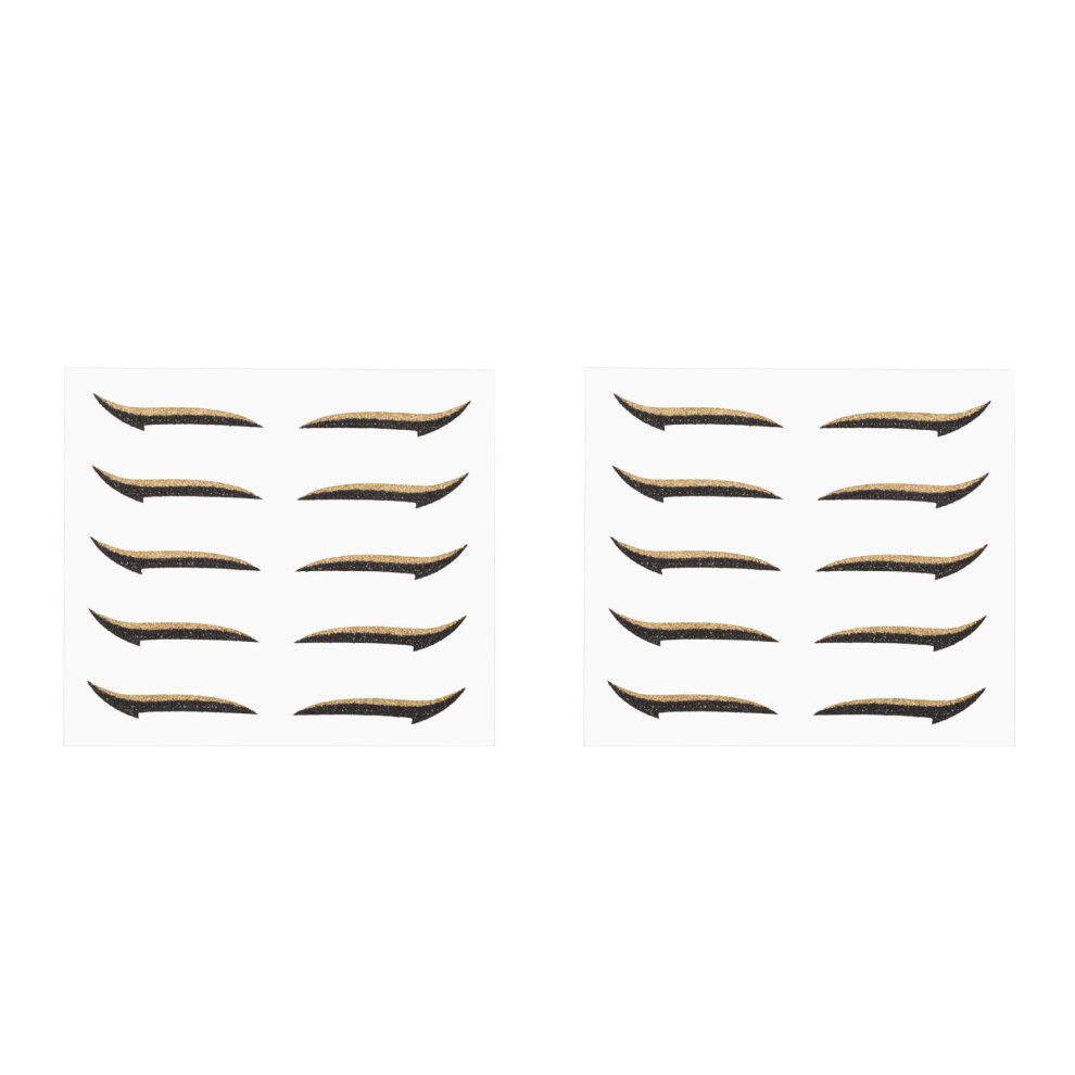 Inoomp 10Pairs Multi Shadow Stickers Glitter Eyeliner