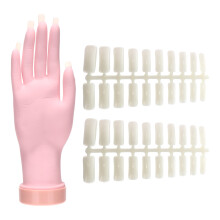 4Stk Silikon Maniküre Hand , Flexible Fake Hand Für Nageldesign