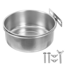 4Pcs Multipurpose Yellow Stainless Steel Bird Cage Feeding Bowls
