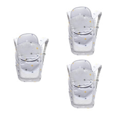 3Pcs Light Grey Baby Carrier Ergonomic Infant Hip Carrier Adjustable