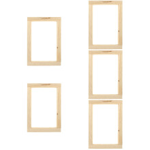 5Pcs Chocolate Wooden Screen Printing Frame for DIY Home Use Reusable