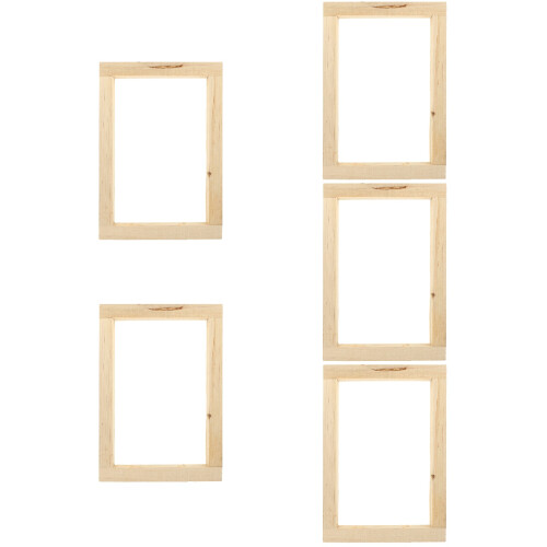 5St Robuust Zeefdruk Frame Chocolade Voor DIY Gebruik
