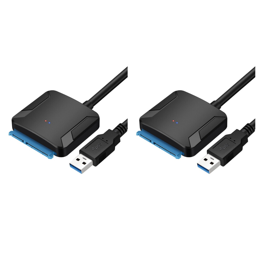 2Pcs Usb 3.0 Converter Cable External Storage Data Transfer Black 3703108411064