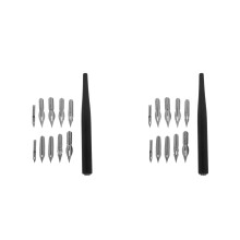 2Sets Dip Pen Nibs with Wooden Handle Assorted Colors for Writing Art