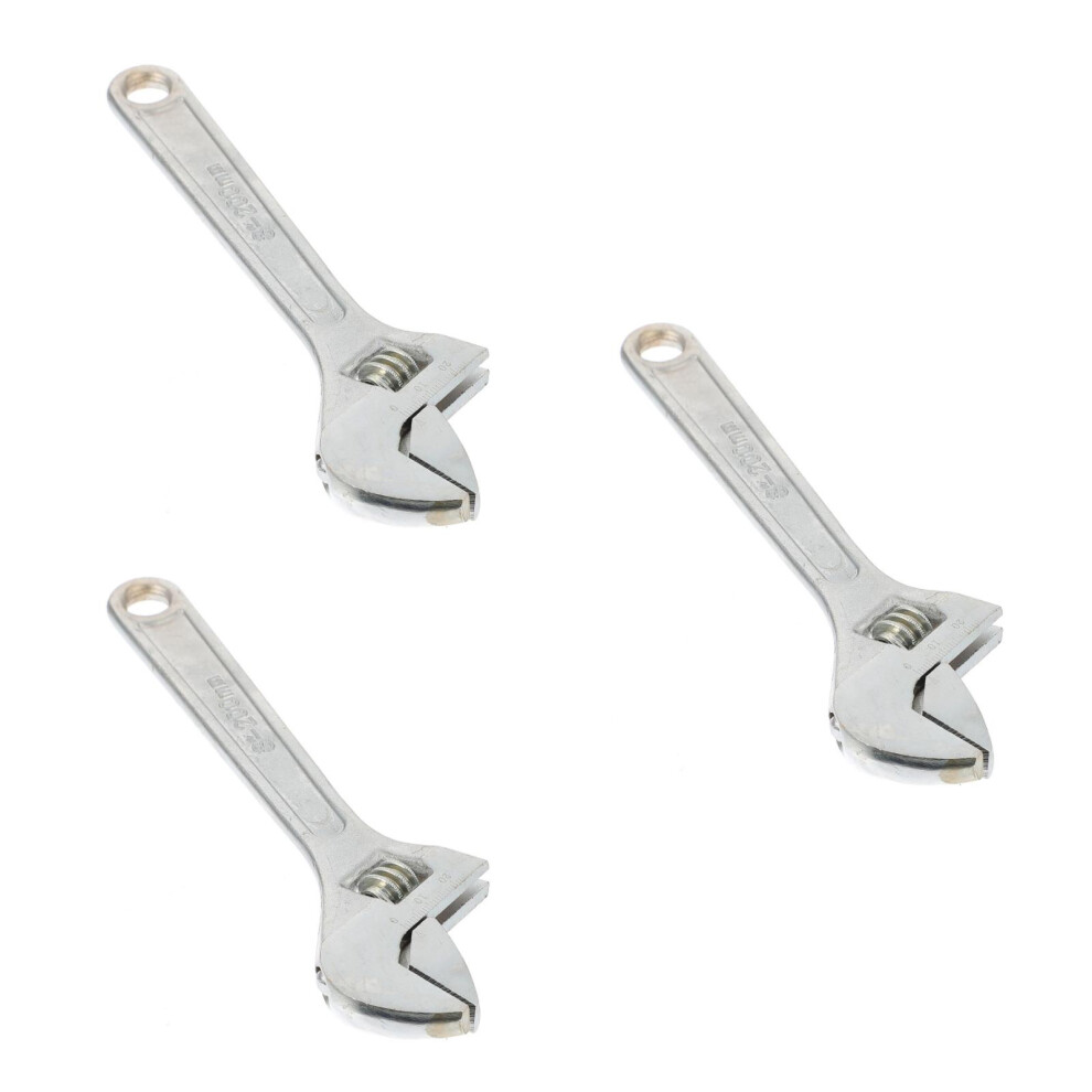 3Pcs Silver Multipurpose Adjustable Wrench Flex Ratchet 180 Rotation 3703108413044