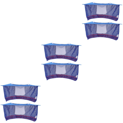6Pcs Blue Hard Hat Sun Shield Visor Neck Protection for Workers