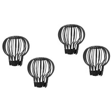 4Pcs Black Plastic Funnel Protective Filter for Garden Roof Gutters