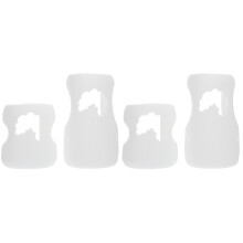 4Pcs White Nursing Bottle Sleeves Baby Bottle Protectors for Daily Use