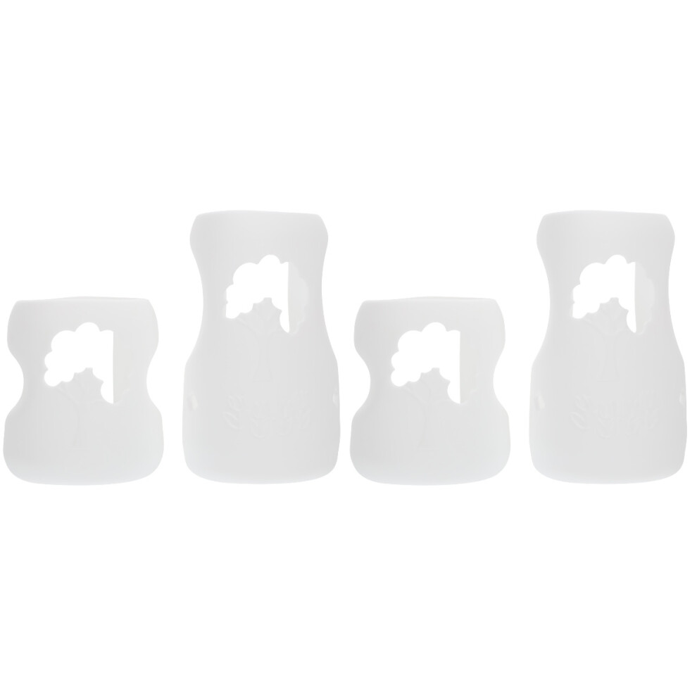 4Pcs Nursing Bottle Sleeves Baby Bottle Protectors For Daily Use White Totority