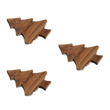 3Pcs Christmas Tree Shaped Wooden Charcuterie Boards for Home Kitchen