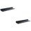 2Pcs Black Bathroom Shelf Wall Mount Floating Storage Rack Slim Design 1