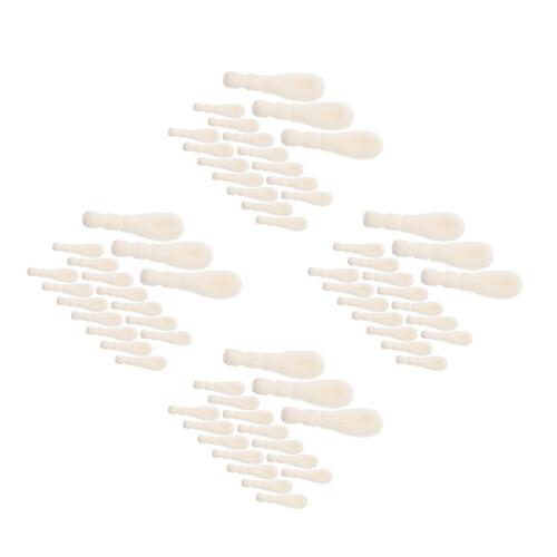200Pcs Lipstick Brush Replacement Soft Flock Head Beige Makeup Tool