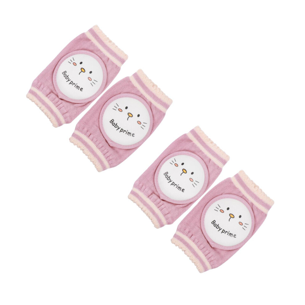 2Pairs Toddler Knee Pads Pink Breathable Sponge Baby Crawling Cushions 3703108413815