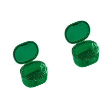 2Pcs Retainer Case Portable Denture Protective Box