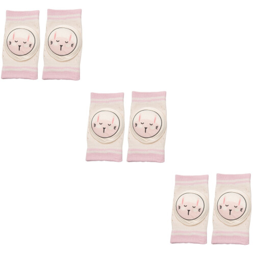 3Pairs Pink Baby Elbow Knee Protector Comfortable Walking Pad