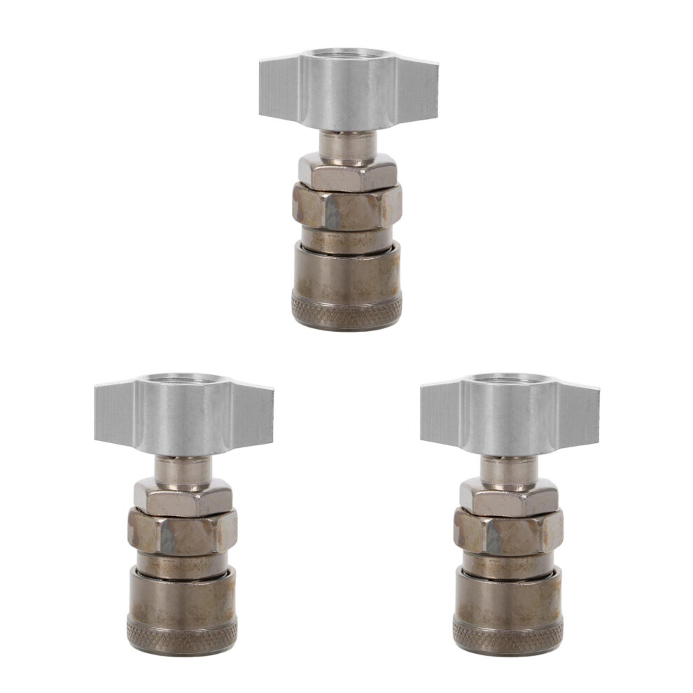 3Pcs Quick Connect Coupler For Truck Gas Hose Adapter Silver 3701942249287
