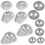 36Stk Aluminium Form DIY Seifenform Rund Silber Küchenform 3