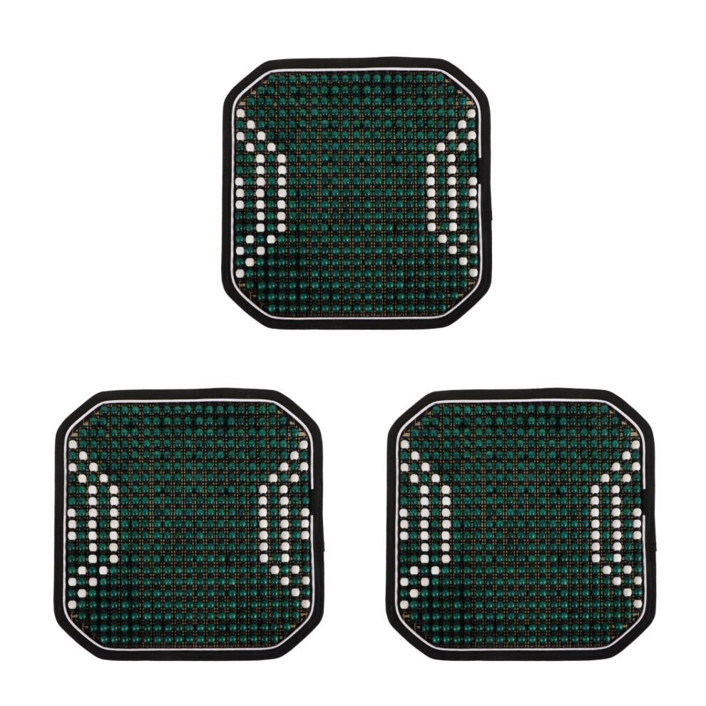 3Pcs Easy Wooden Beaded Vehicle Seat Cushions Mesh Covers 3703348624712