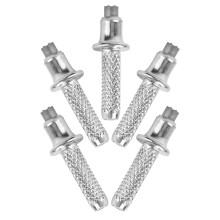 5pack Tungsten Steel Silver Hiking Poles