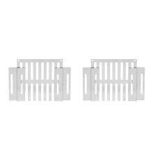 2Pcs Silver Stainless Steel Sliding Sewer Drain Grate Side Wall Cover