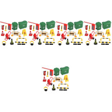 5Sets Lightweight Plastic Traffic Barrier Toys Miniature Traffic Signs