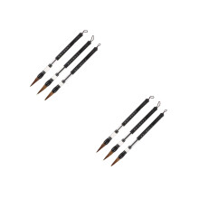 6Pcs Small Chinese Brushes Multi-Color Fiber Calligraphy Pens for Home