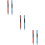 3Pcs Capacitive Pen Stylus Blue Red Soft Nib Accurate Writing Drawing 1