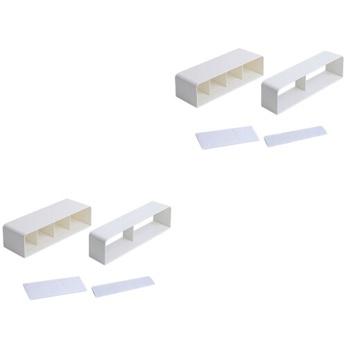 2Pcs White Wall Mounted Umbrella Rack Adhesive Storage Holder for Home