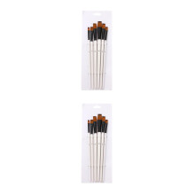 12Pcs Artist Painting Brush Set with Wooden Handles for Smooth Drawing