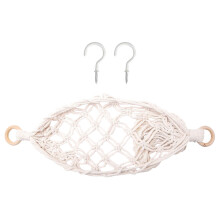 4Sets Decorative Hand-Made Fruit Hammock Beige Space-Saving Basket