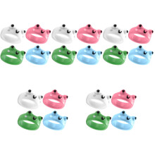 20Pcs Adorable Resin Frogs Rings Lovely Cartoon Rings for Women Gifts