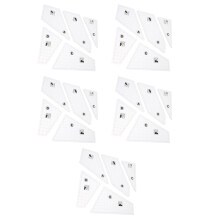 25Pcs Lightweight Acrylic Quilting Template Set Clear Sewing Rulers