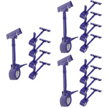 15Pcs Reusable Blue Plastic Sign Clip Stands for Office and Store Use