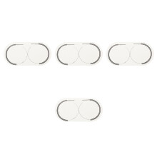4Pcs Double Pedal Drum Patch White Drum Protection Sticker Easy Use