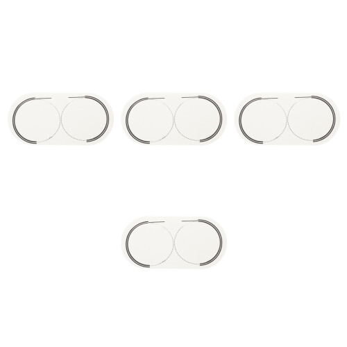 4Pcs Double Pedal Drum Patch White Drum Protection Sticker Easy Use