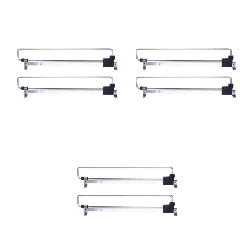 6Pcs Closet Space Saver Adjustable Metal Telescopic Pull Out Rod