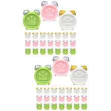60Pcs Durable Resin Mini Alarm Clocks Assorted Colors Miniature Decor