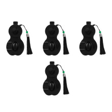 4Pcs Black Inkstone with Lid Portable Brush Pen Rest for Calligraphy