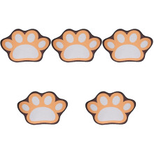 5Pcs Orange Thick Pet Food Mat Water Absorbent Dog Food Bowl Placemat