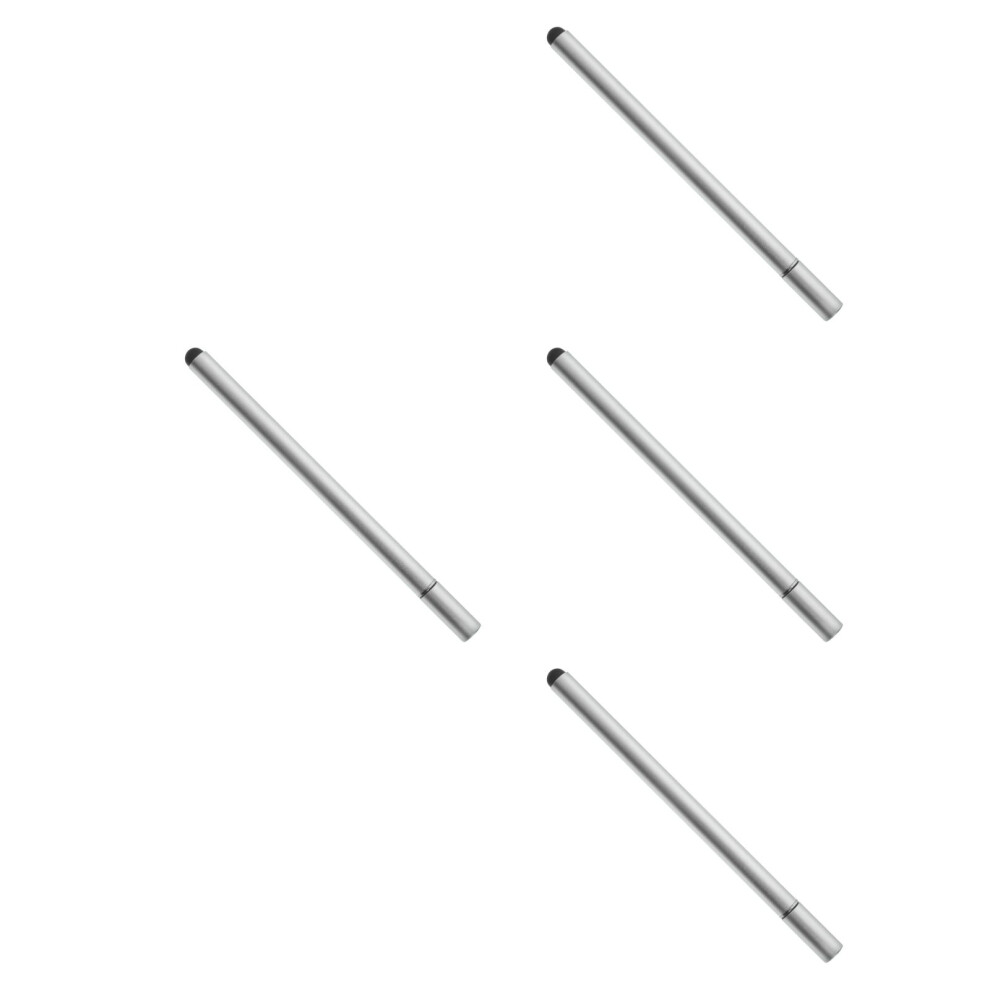 4Pcs Universal Aluminum Stylus Pen For Tablets Smooth Writing Silver 3702192839976