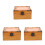 3Pcs Multi Wooden Keepsake Box Vintage Lockable Storage Container 1