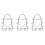 3Pcs Aluminum Fire Sprinkler Head Cover Silver for Ceiling Protection 1