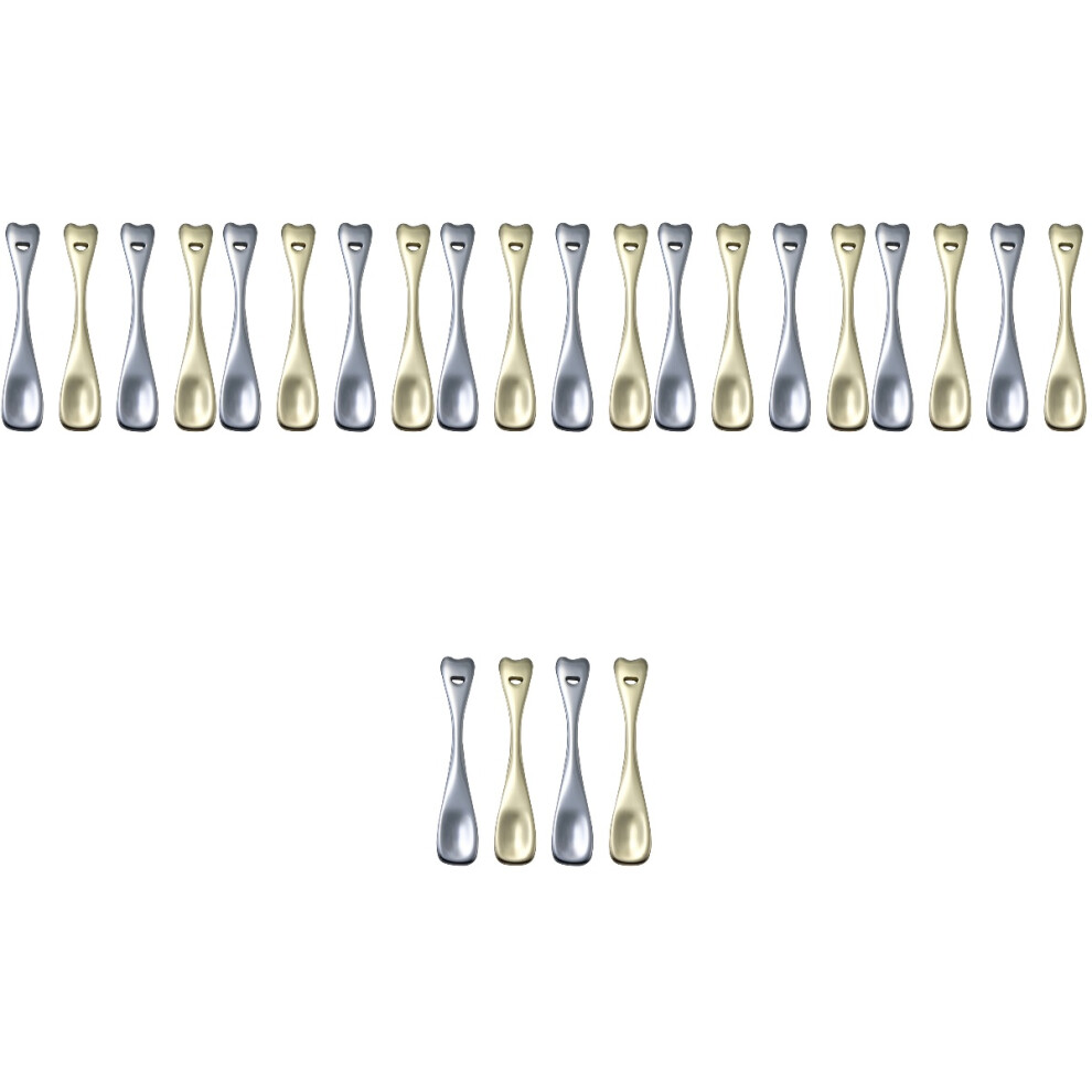 Totority Cream 24Pcs Assorted Color Face Spoons For Packaging Cosmetic Supplies