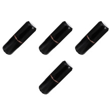 4Pcs Black Portable Toothbrush Case with Lid Travel Toothpaste Storage