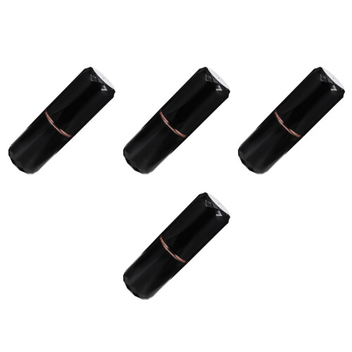 4Pcs Black Portable Toothbrush Case with Lid Travel Toothpaste Storage